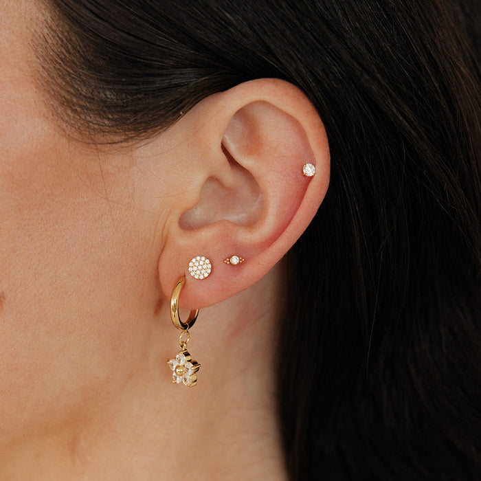Blossom Charm Hoops