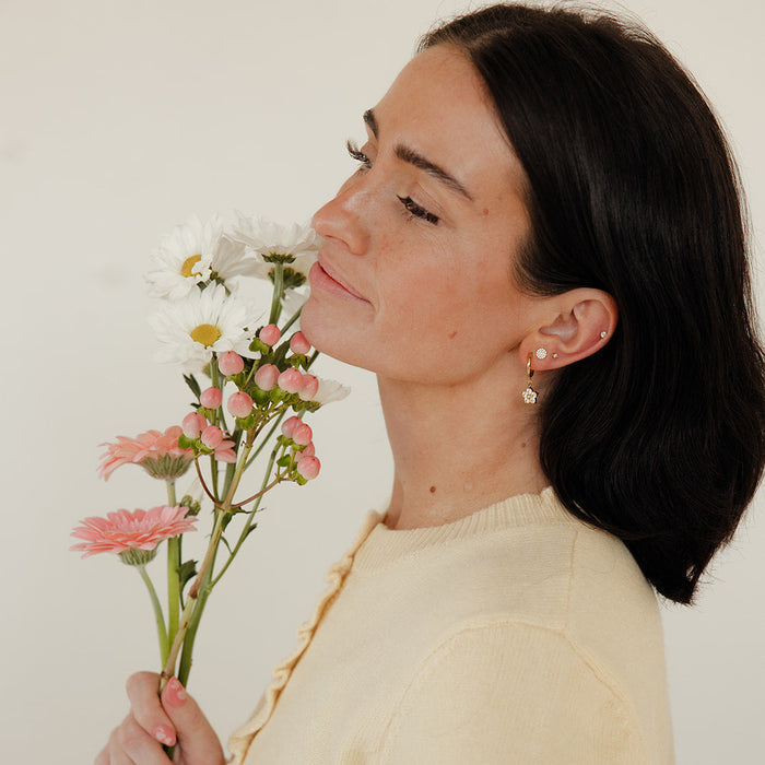Blossom Charm Hoops