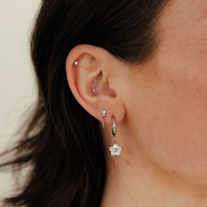 Blossom Charm Hoops