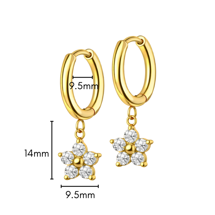 Blossom Charm Hoops