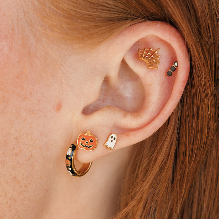 Boo Crew Enamel Hoops