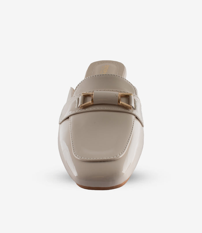 Boss Lady Blush – Nude Pink Flat Mules for Women