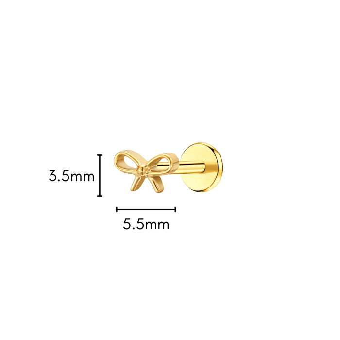 Bow Flat Back Stud