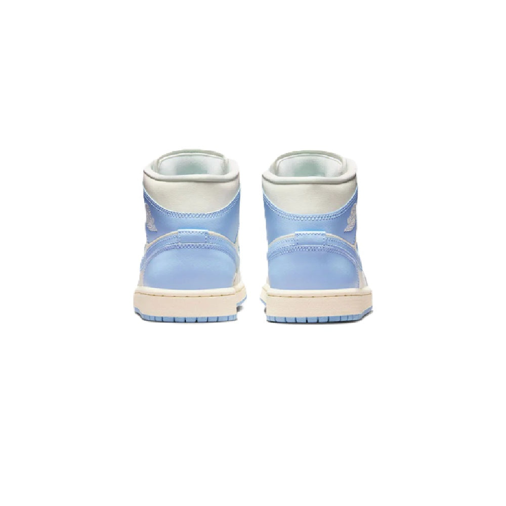 Women's Jordan 1 Mid Psychic Blue/Neutral Grey-Sail (BQ6472 402)