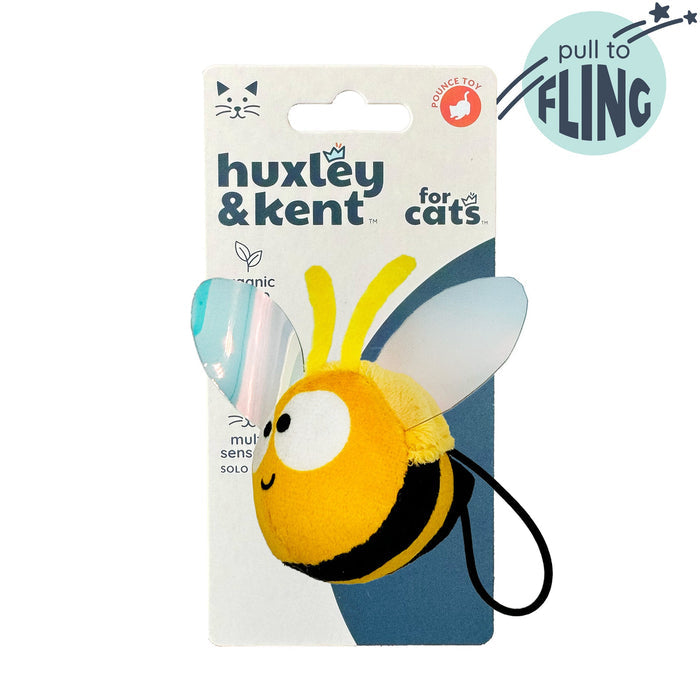 Packaged Bumble Bee Flinger Cat Toy.