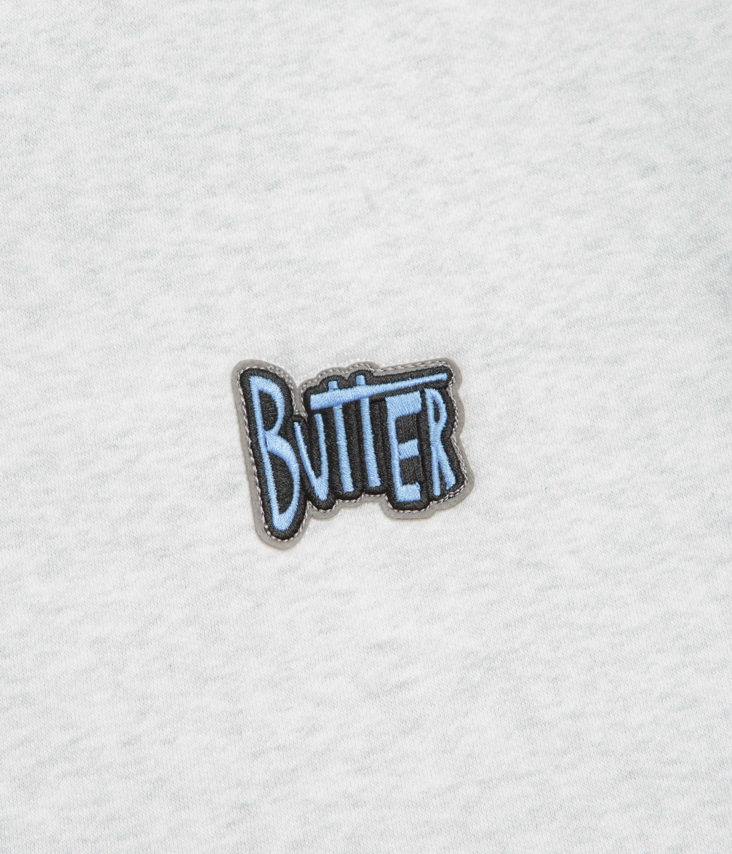 Butter Goods Pile Lined Zip-Thru Hoodie - Ash