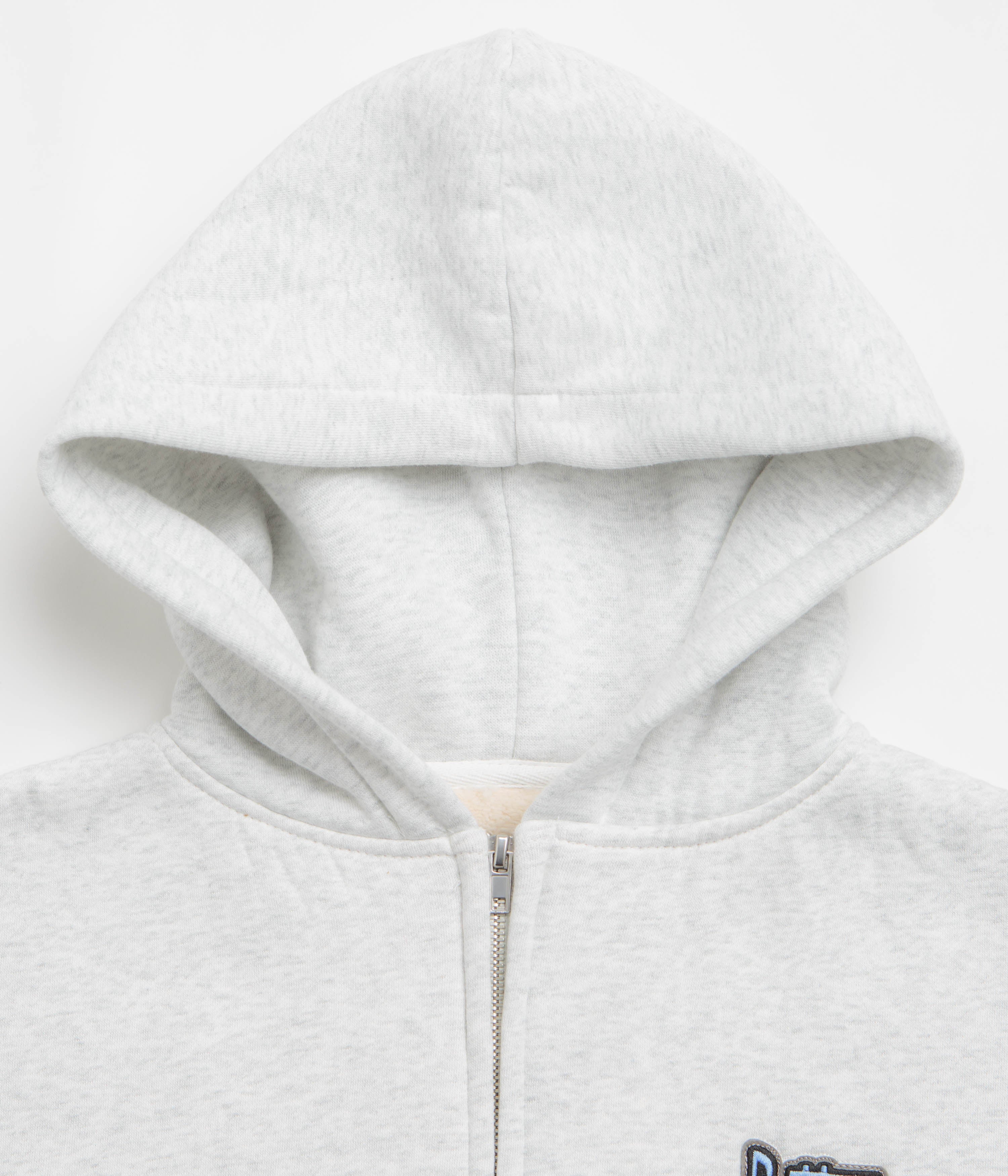 Butter Goods Pile Lined Zip-Thru Hoodie - Ash