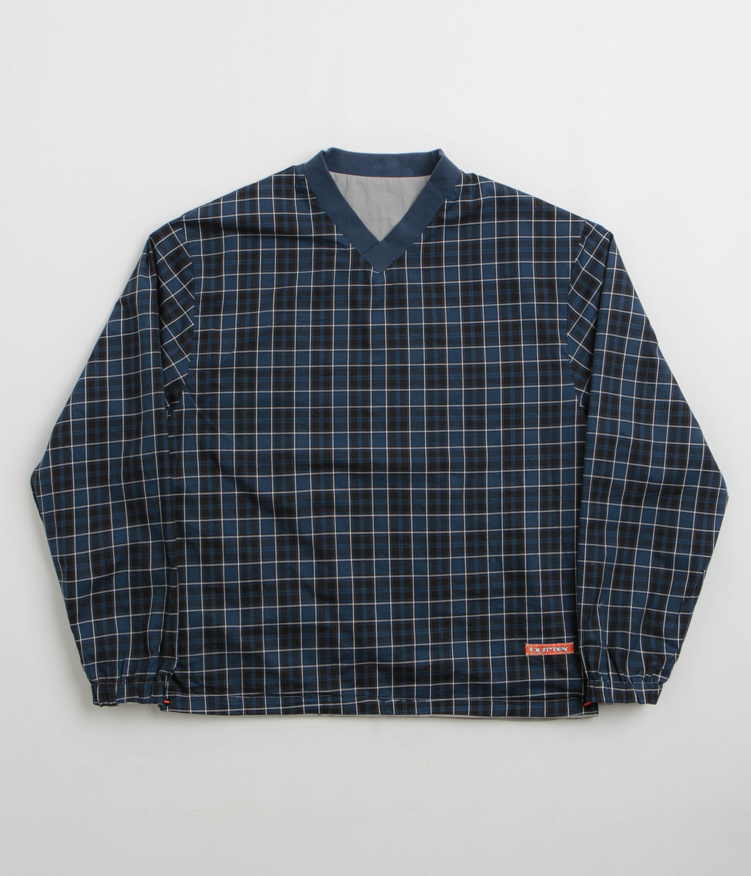 Butter Goods Reversible Dugout Pullover Jacket - Grey / Navy