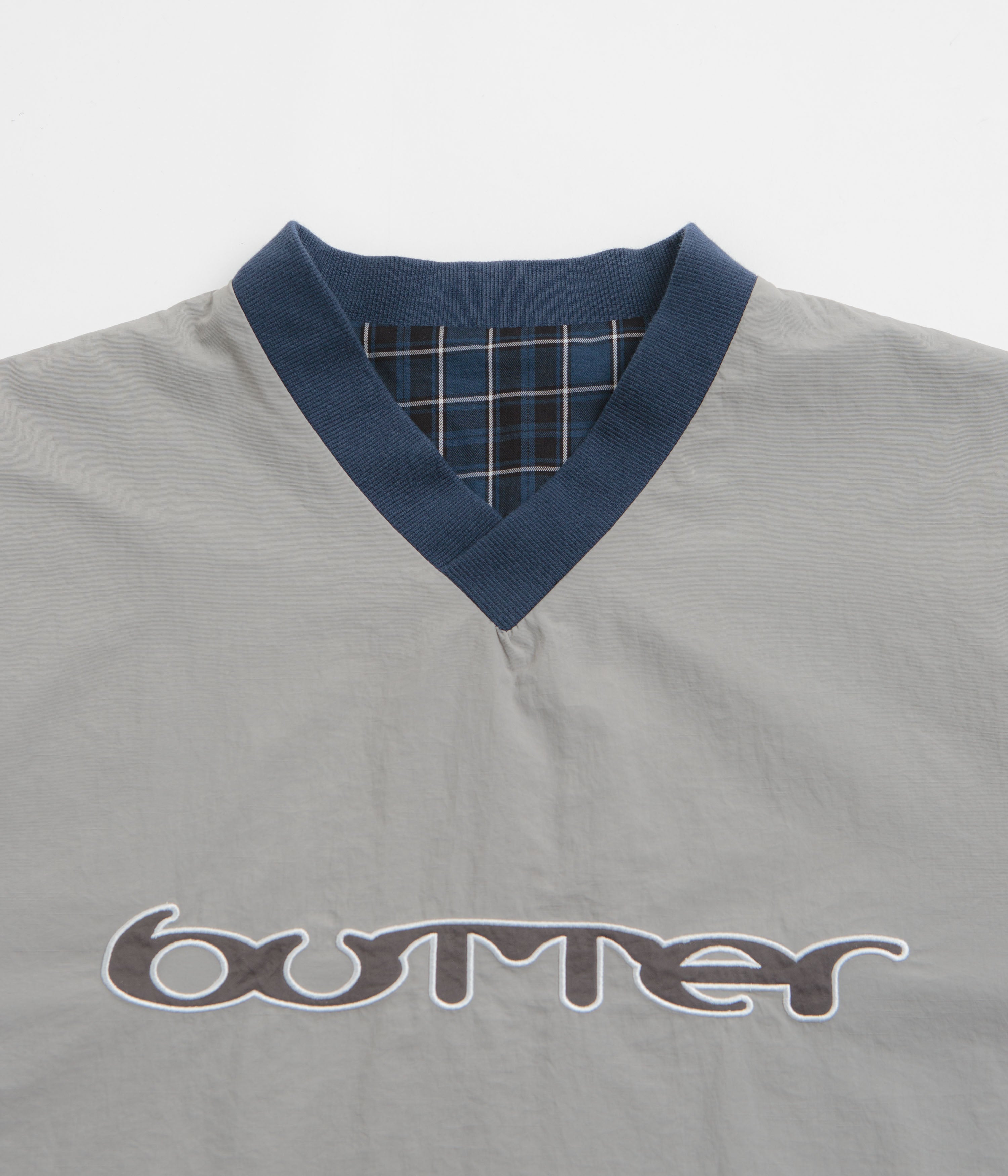 Butter Goods Reversible Dugout Pullover Jacket - Grey / Navy