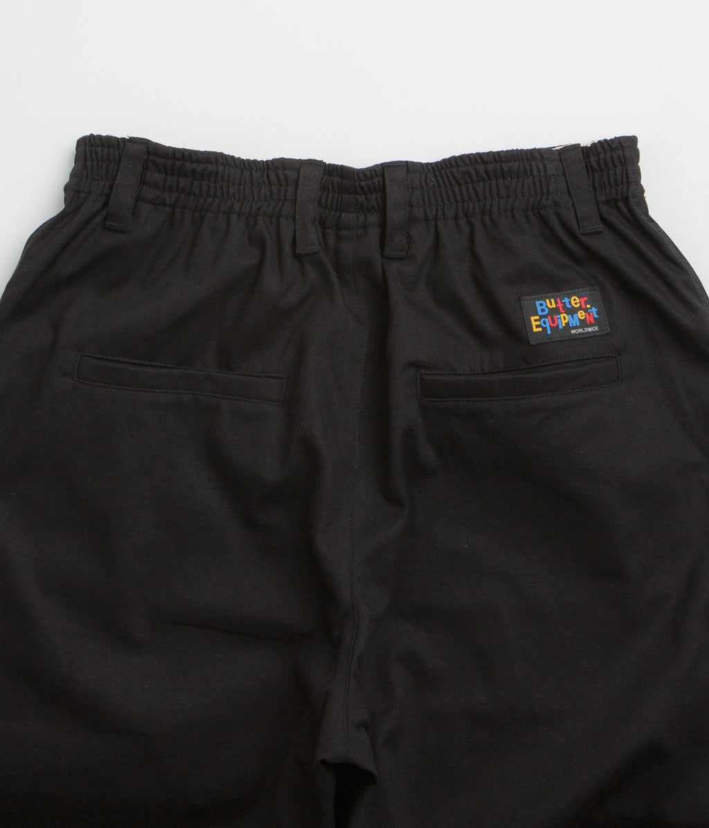 Butter Goods Wide Leg Pants - Black / Black