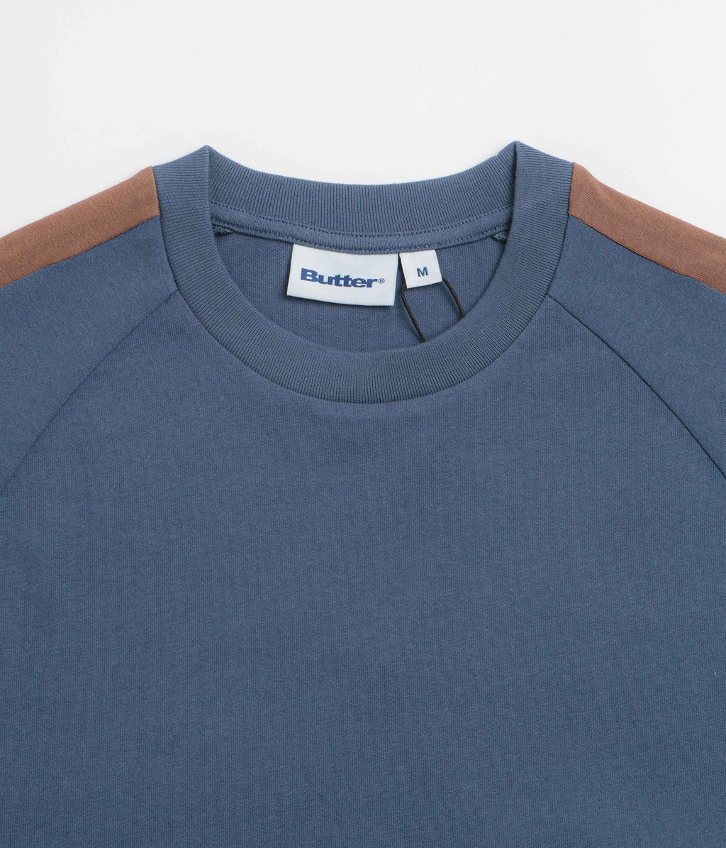 Butter Goods Worldwide Panelled T-Shirt - Denim