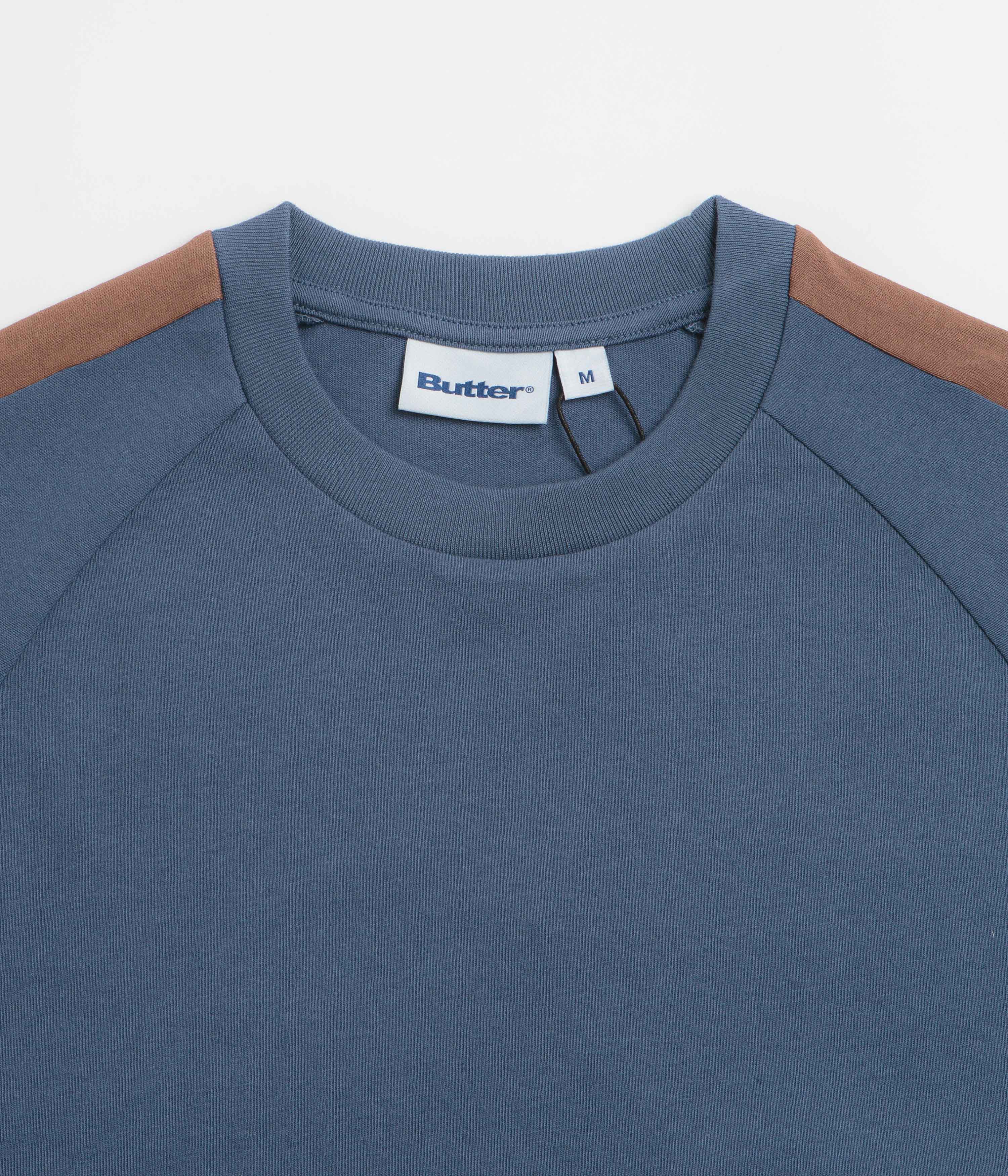 Butter Goods Worldwide Panelled T-Shirt - Denim