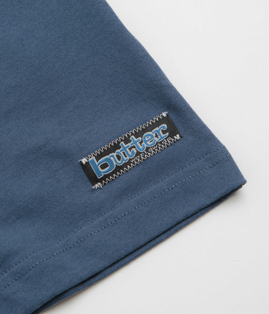 Butter Goods Worldwide Panelled T-Shirt - Denim