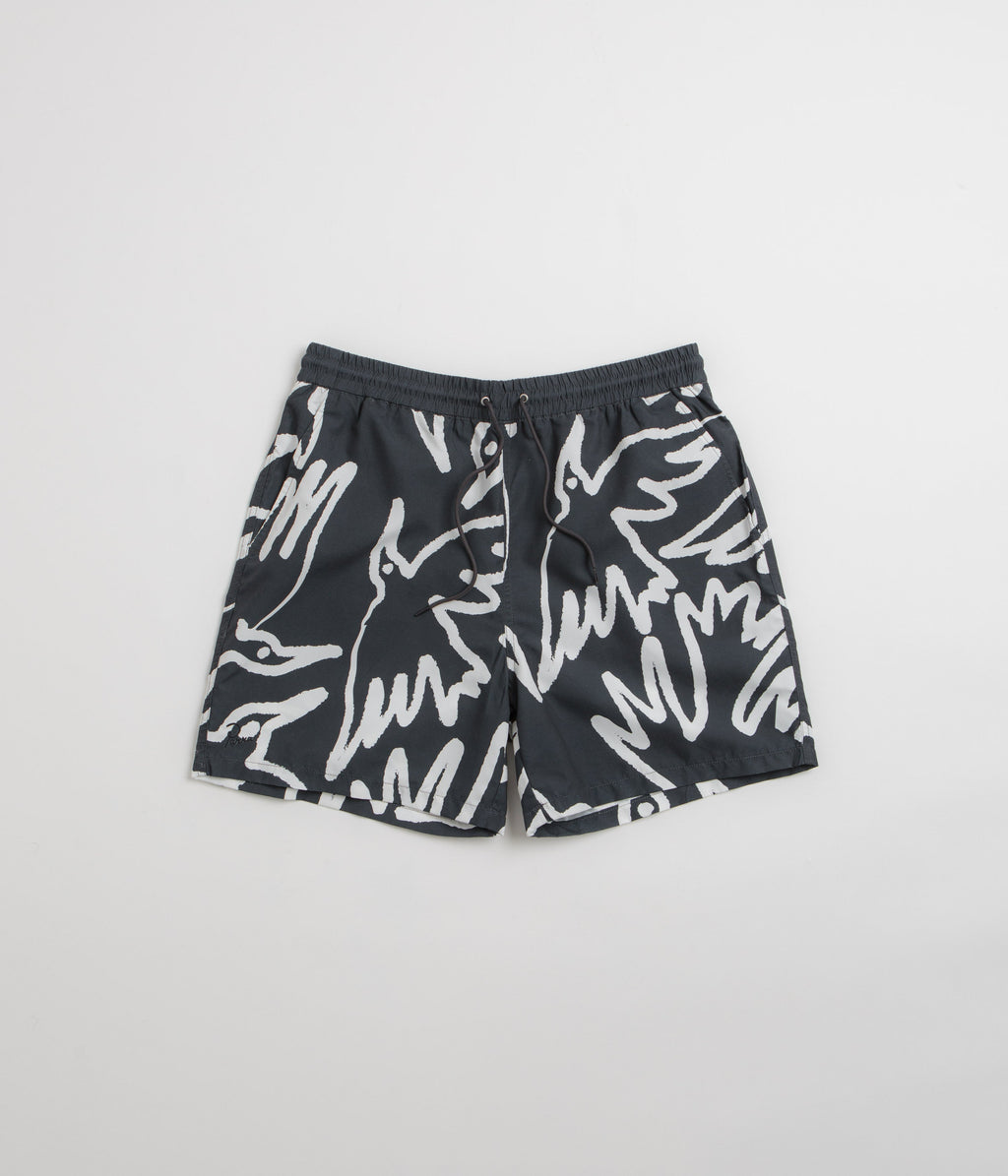 by Parra Birds Fly Free Swim Shorts - Black