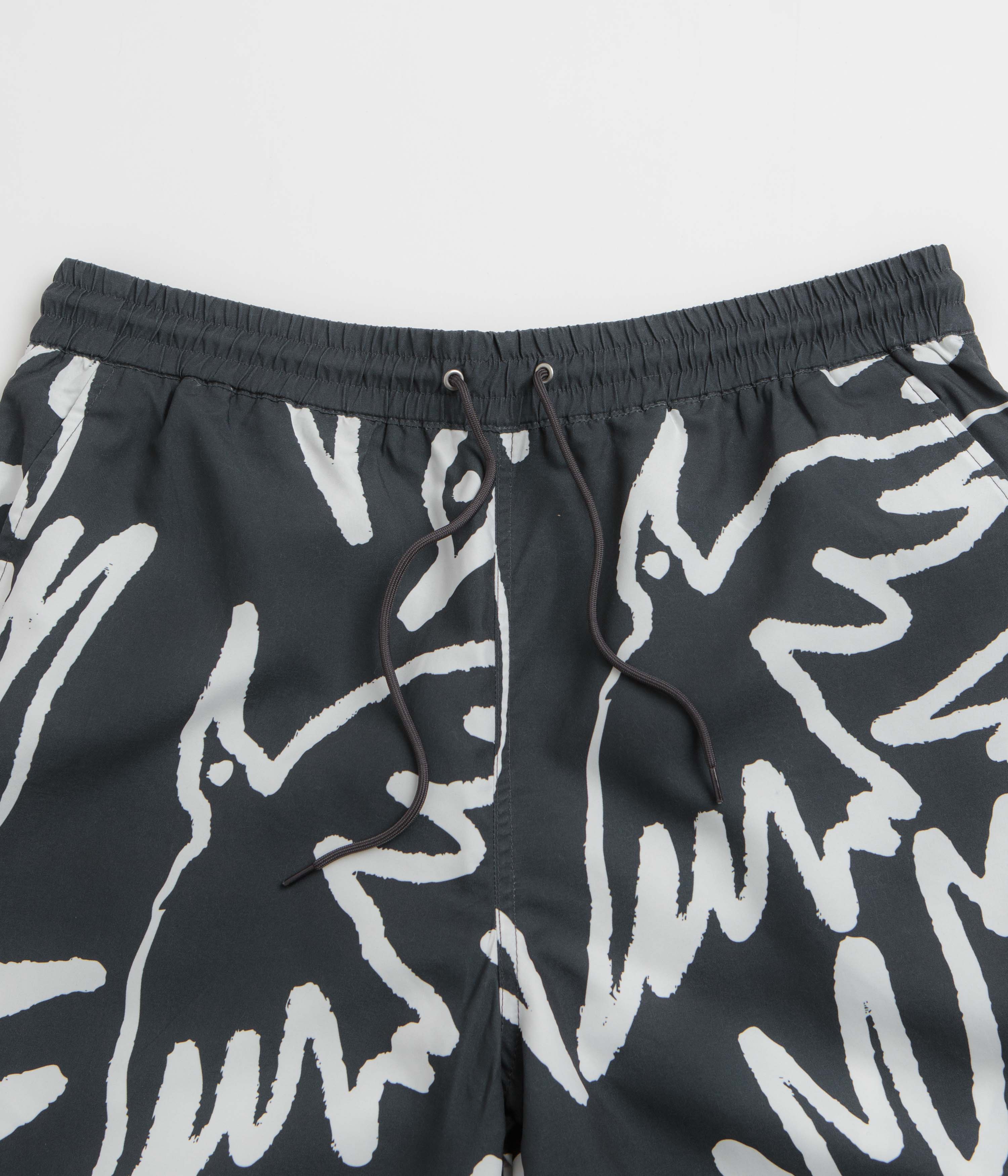 by Parra Birds Fly Free Swim Shorts - Black