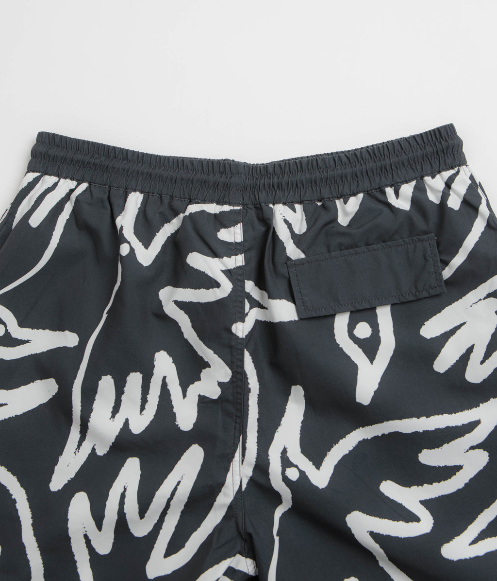 by Parra Birds Fly Free Swim Shorts - Black