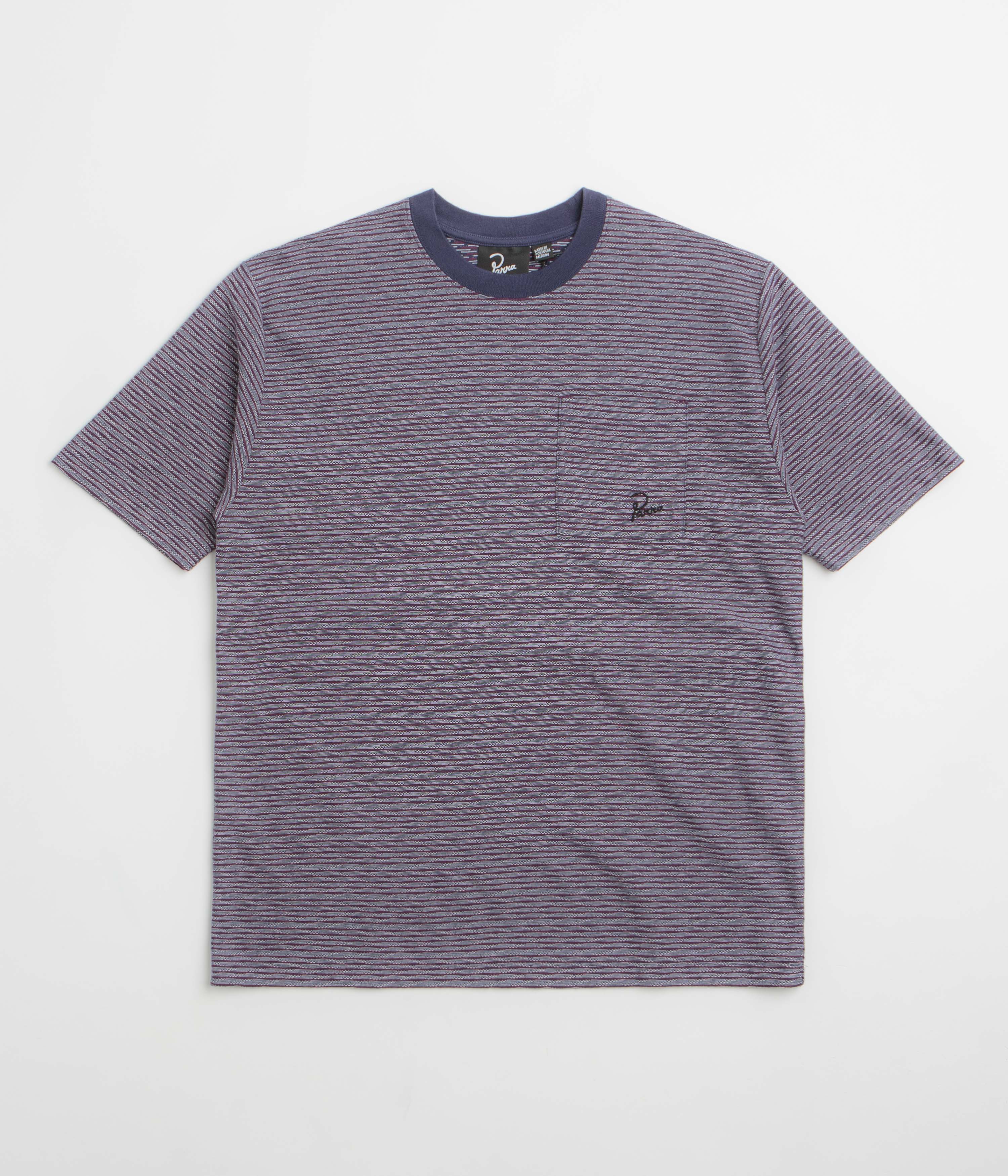 by Parra Crooked Stripe T-Shirt - Blue