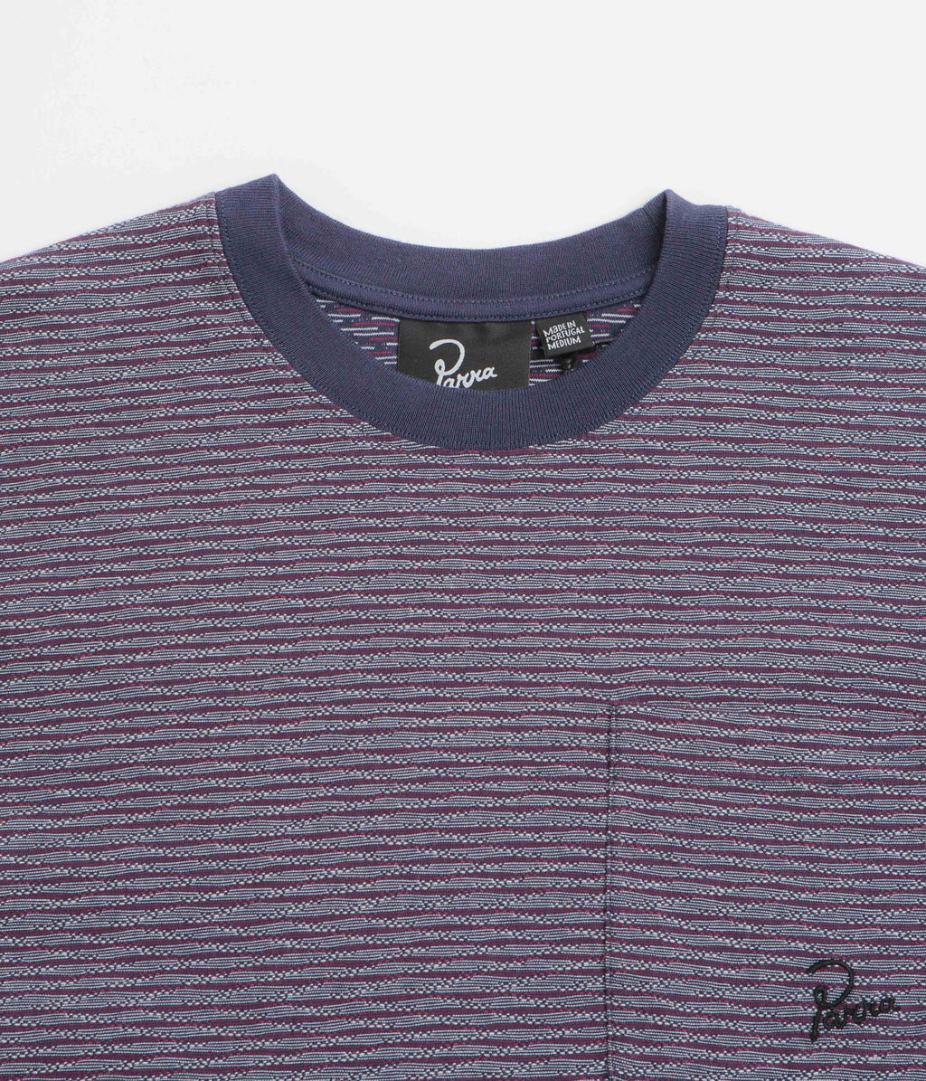 by Parra Crooked Stripe T-Shirt - Blue