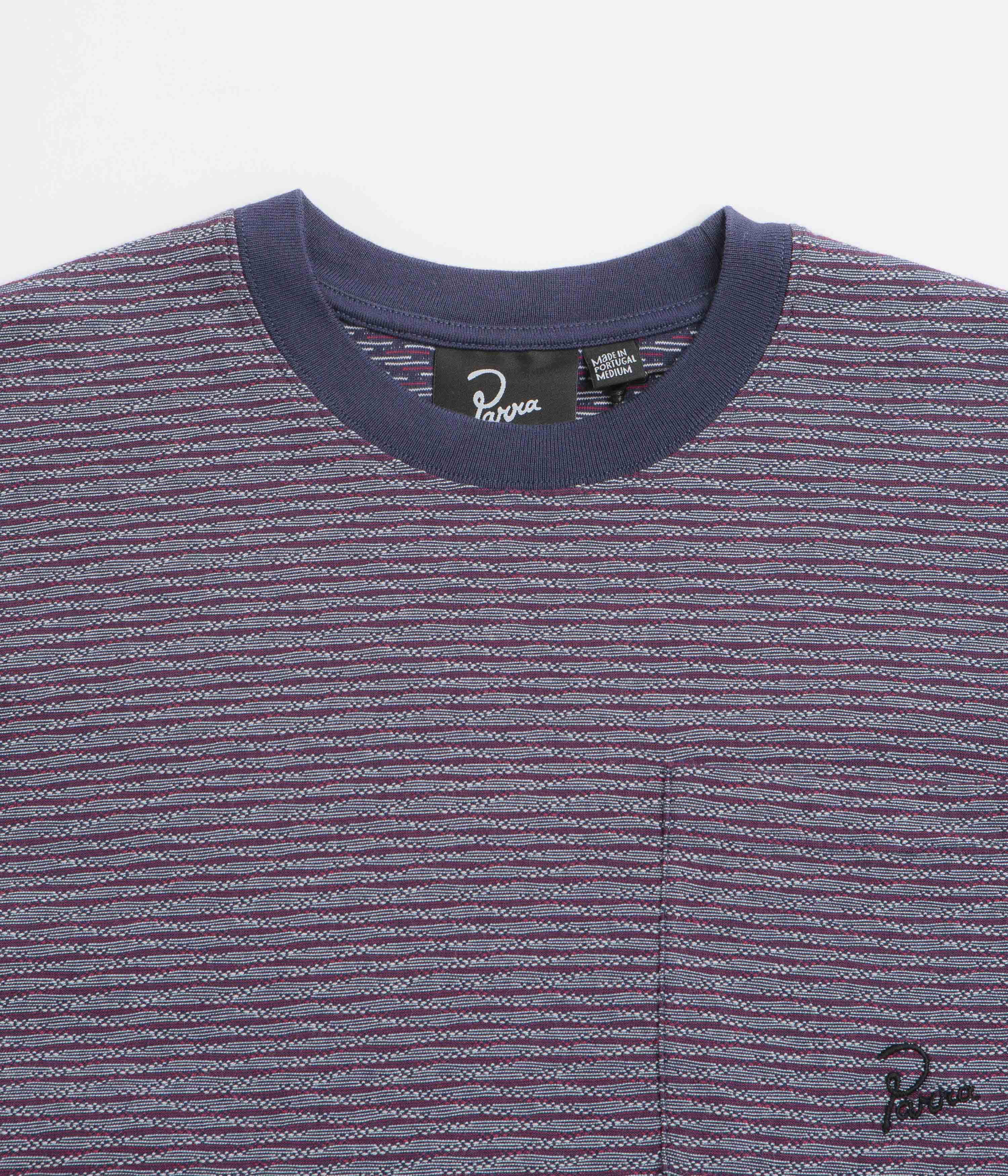 by Parra Crooked Stripe T-Shirt - Blue