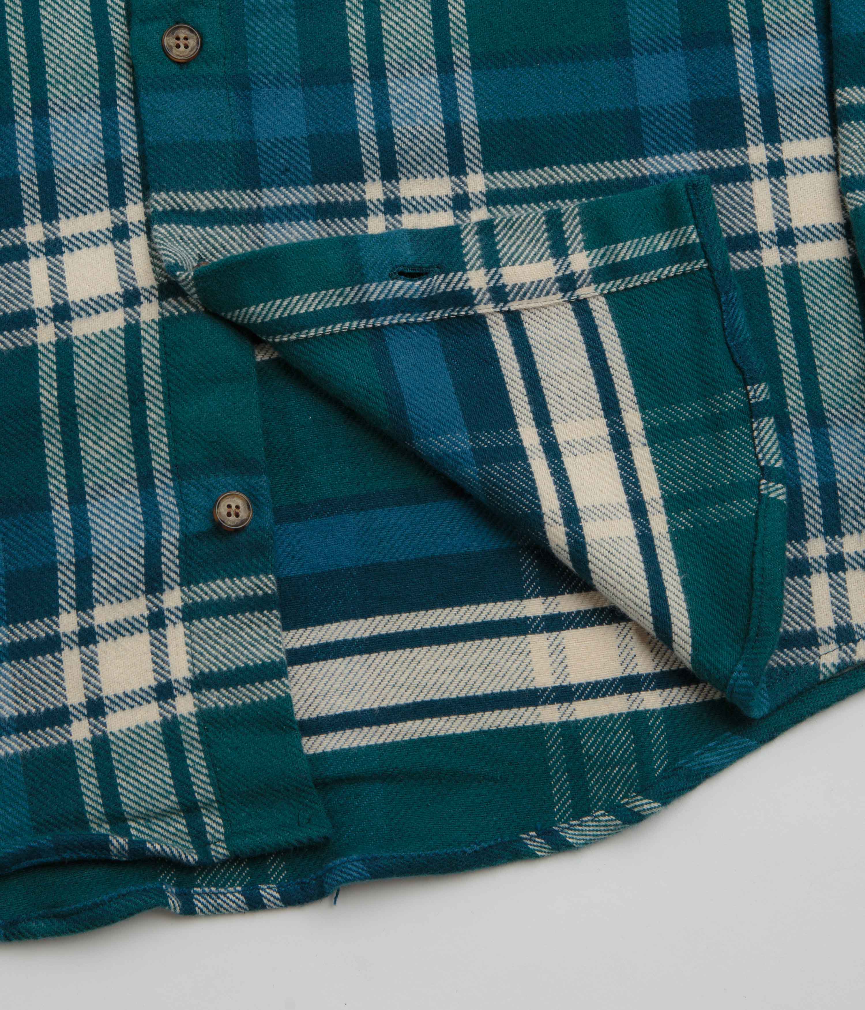 by Parra Crow Flannel Shirt - Pine Green