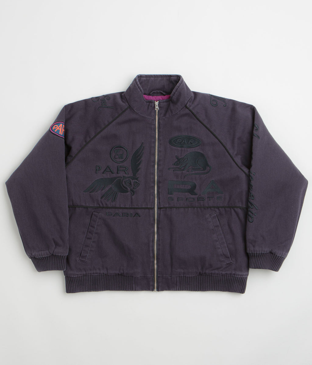 by Parra Owl Meets Rat Racing Jacket - Blue
