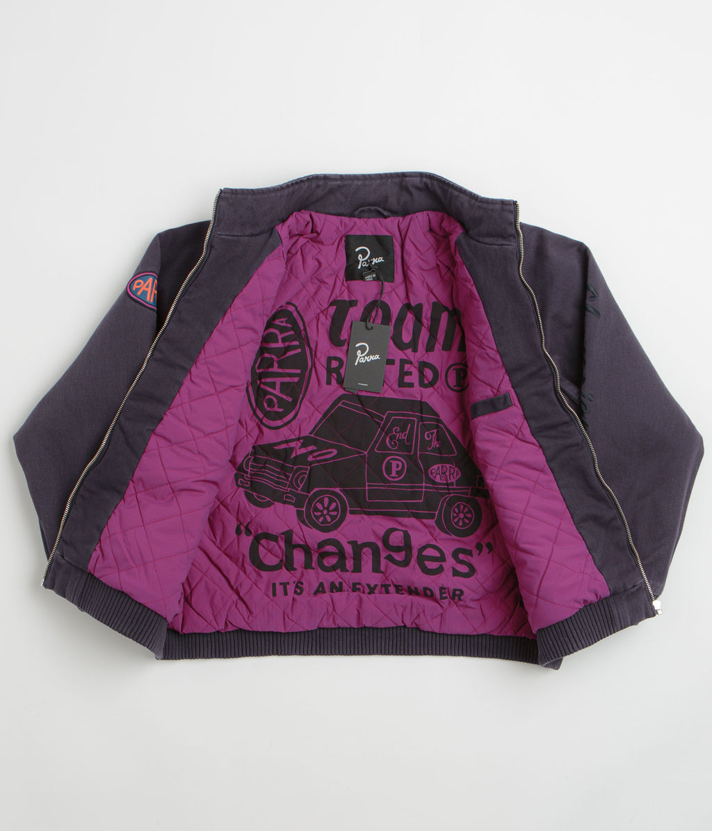 by Parra Owl Meets Rat Racing Jacket - Blue