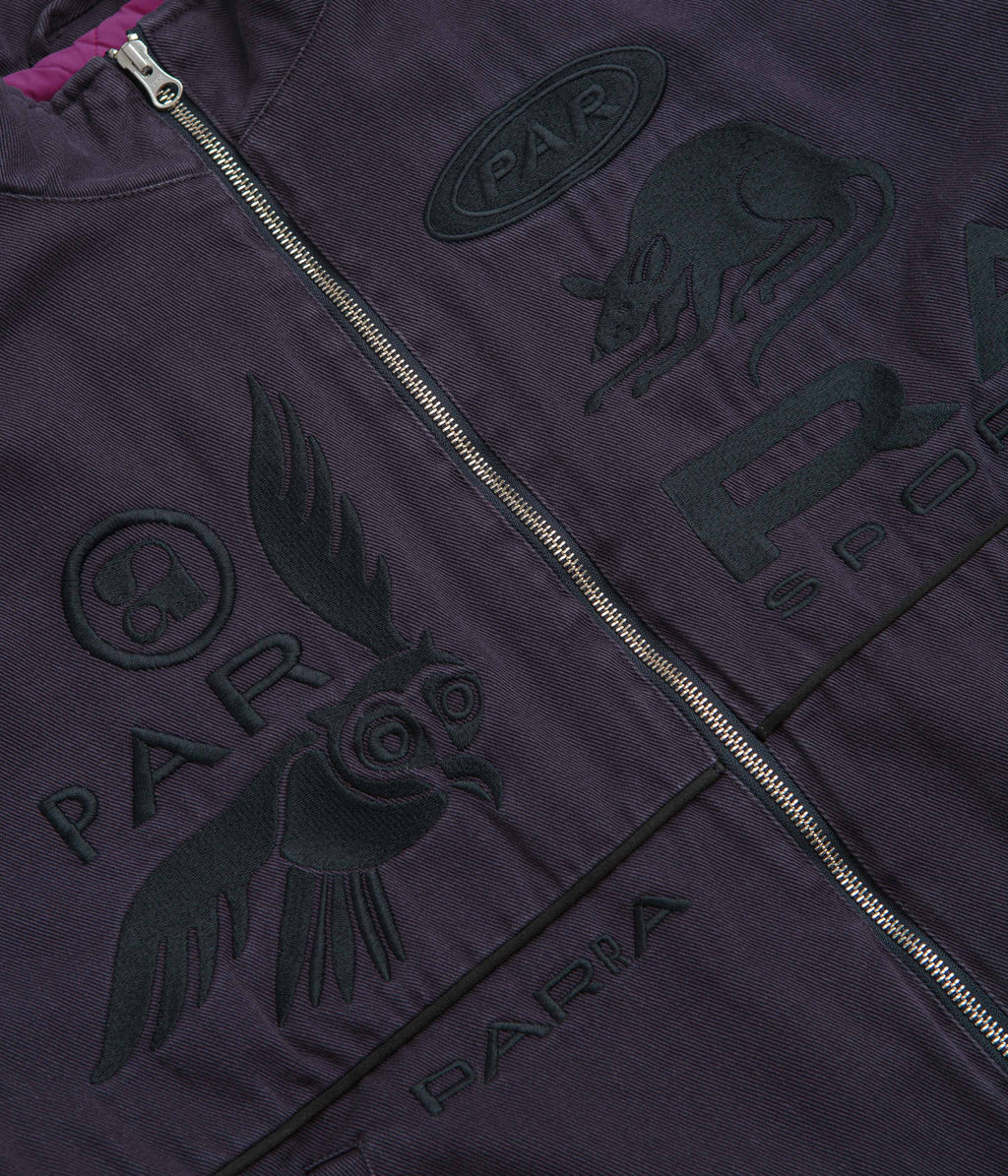 by Parra Owl Meets Rat Racing Jacket - Blue