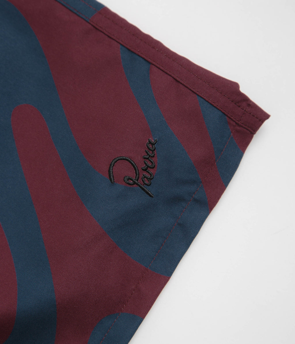 by Parra Splashed Swim Shorts - Burgundy