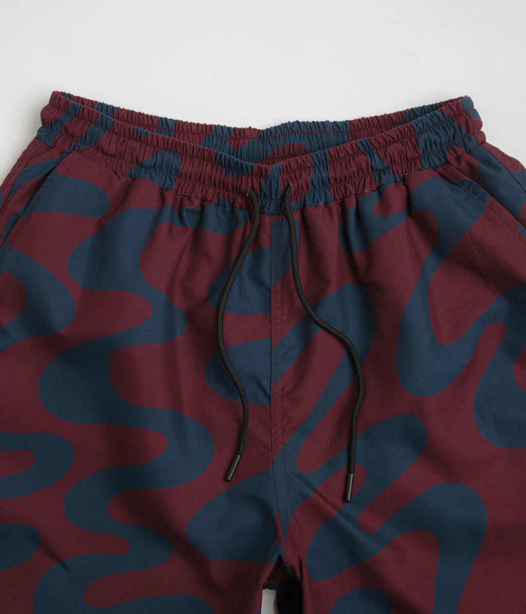 by Parra Splashed Swim Shorts - Burgundy
