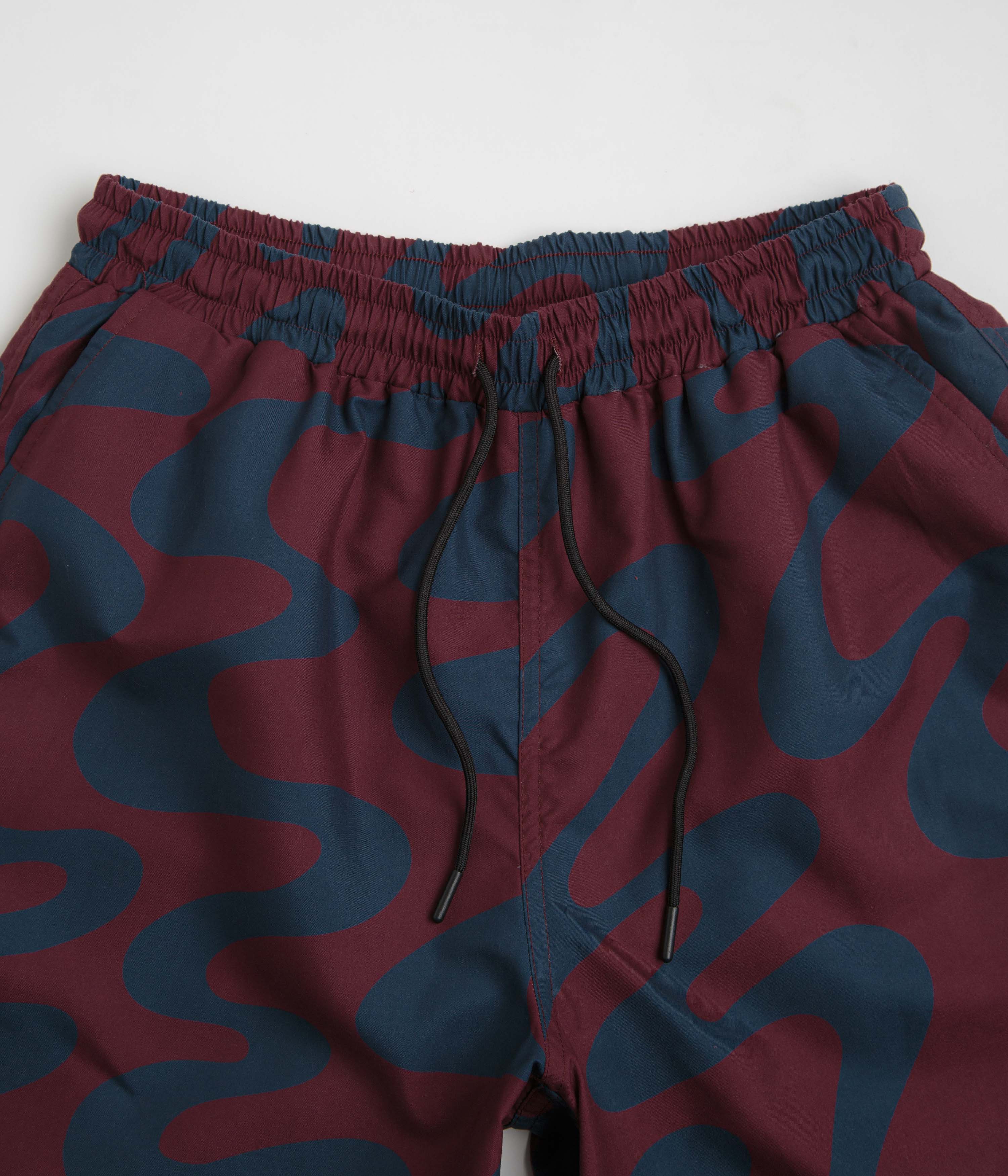 by Parra Splashed Swim Shorts - Burgundy
