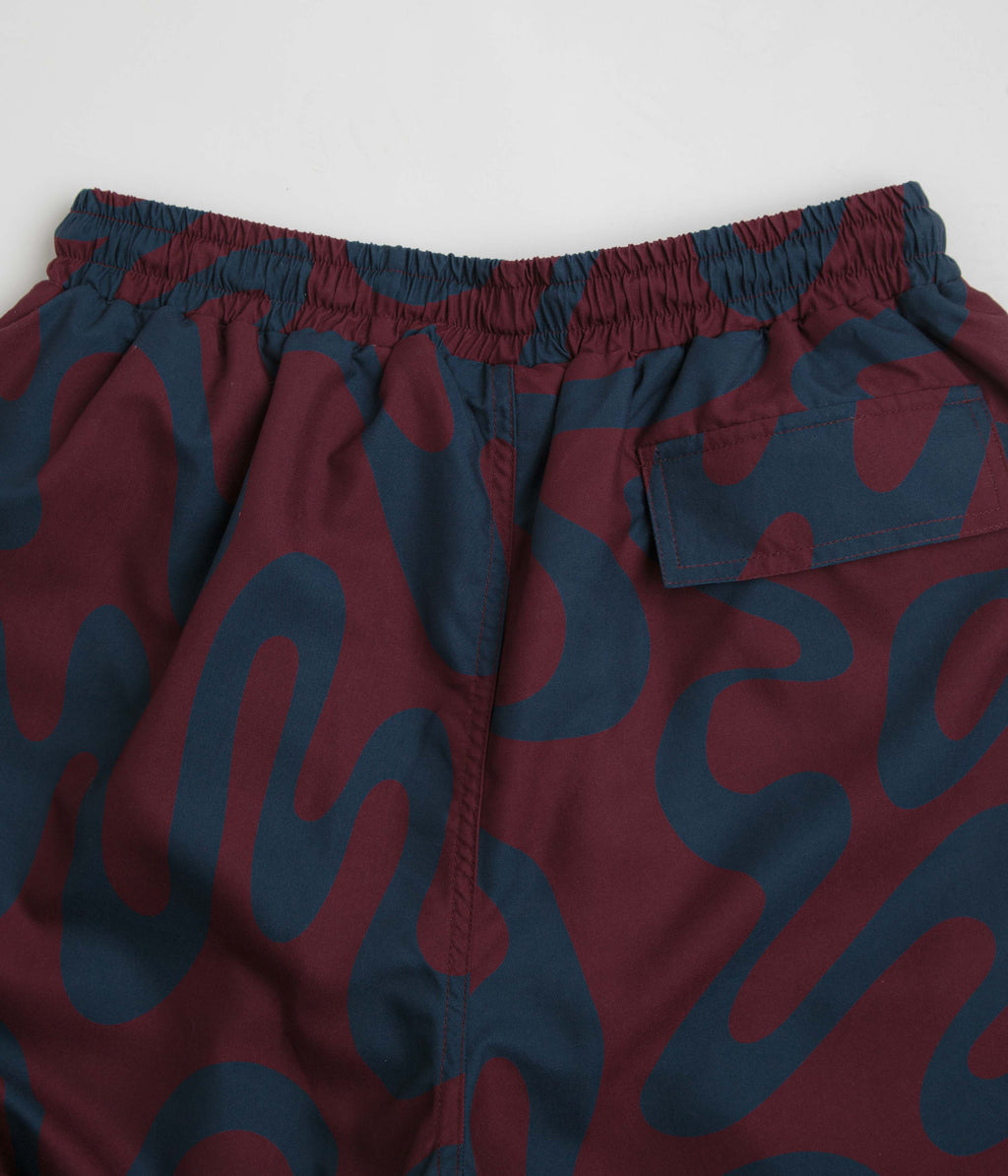 by Parra Splashed Swim Shorts - Burgundy