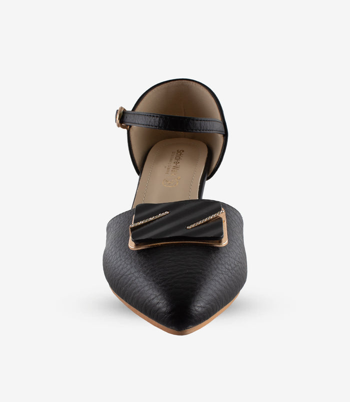 Camilla Black – Slingback Block Heels for Women