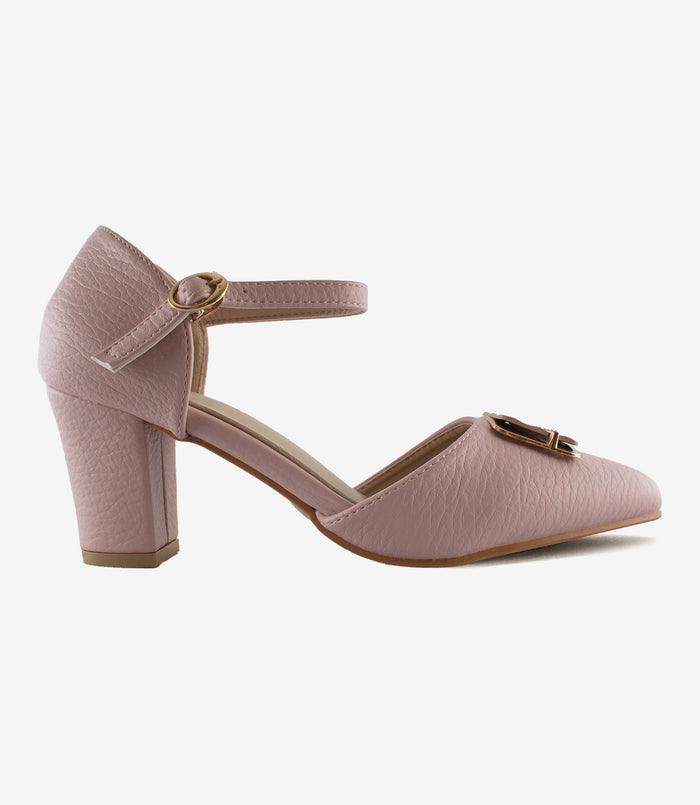 Camilla Pink – Slingback Block Heels for Women