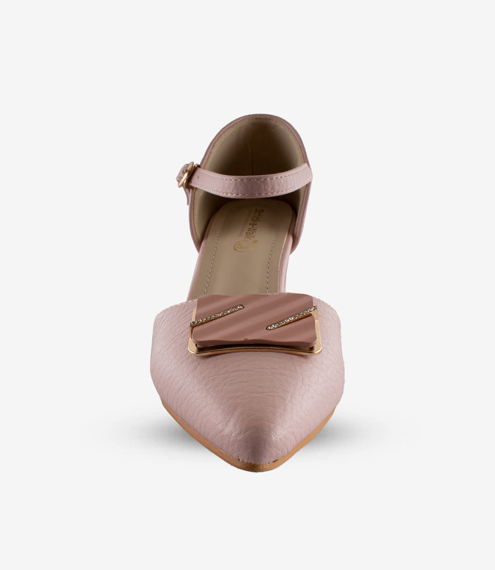 Camilla Pink – Slingback Block Heels for Women