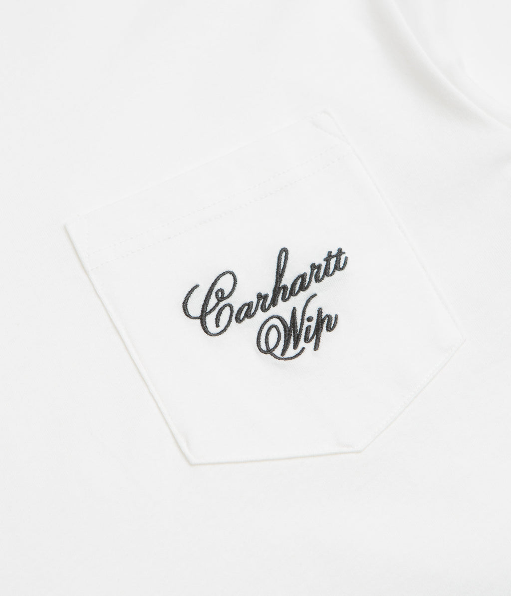 Carhartt Longhand Pocket T-Shirt - White / Black