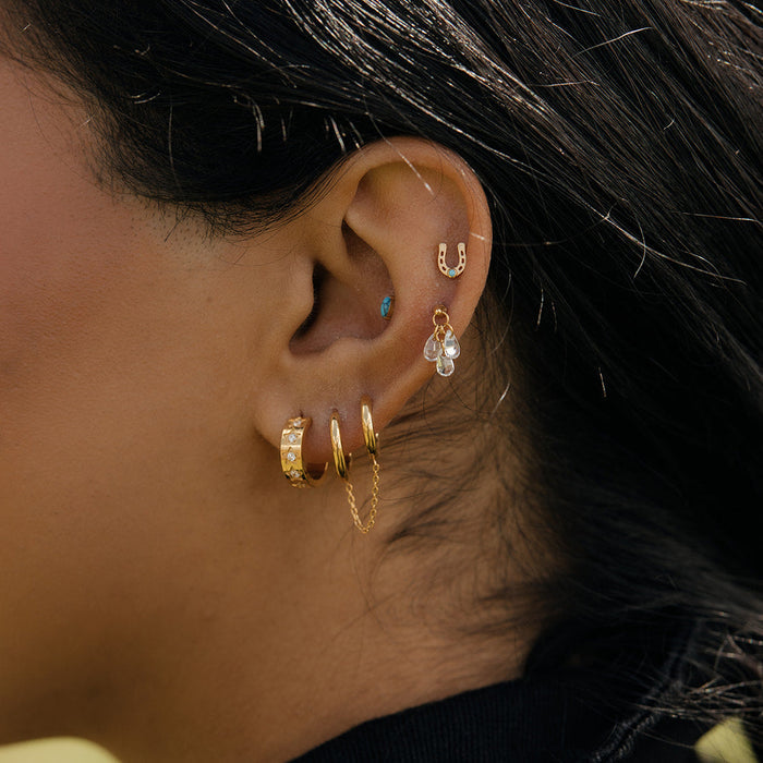 Chainlink Hoops in Titanium
