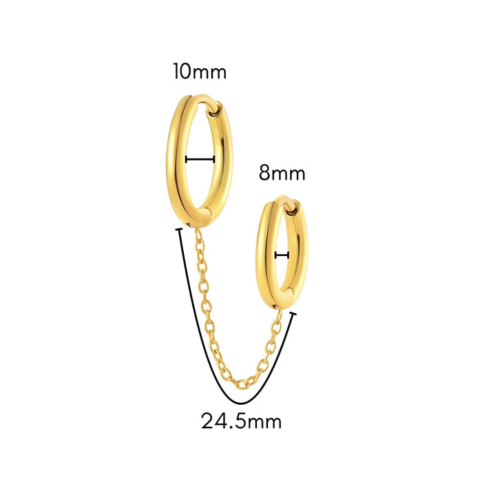 Chainlink Hoops in Titanium