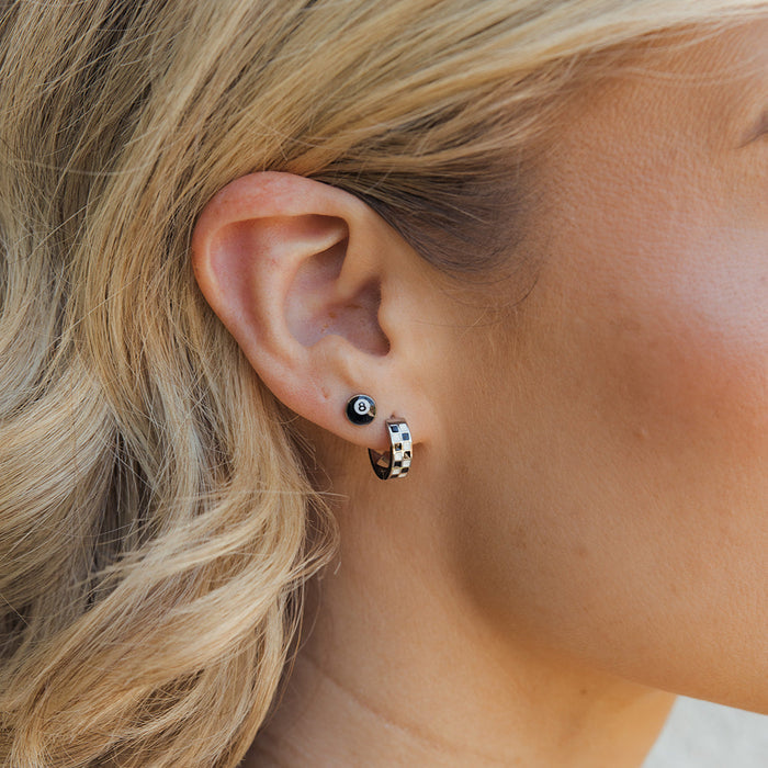 Checkered Titanium Hoops