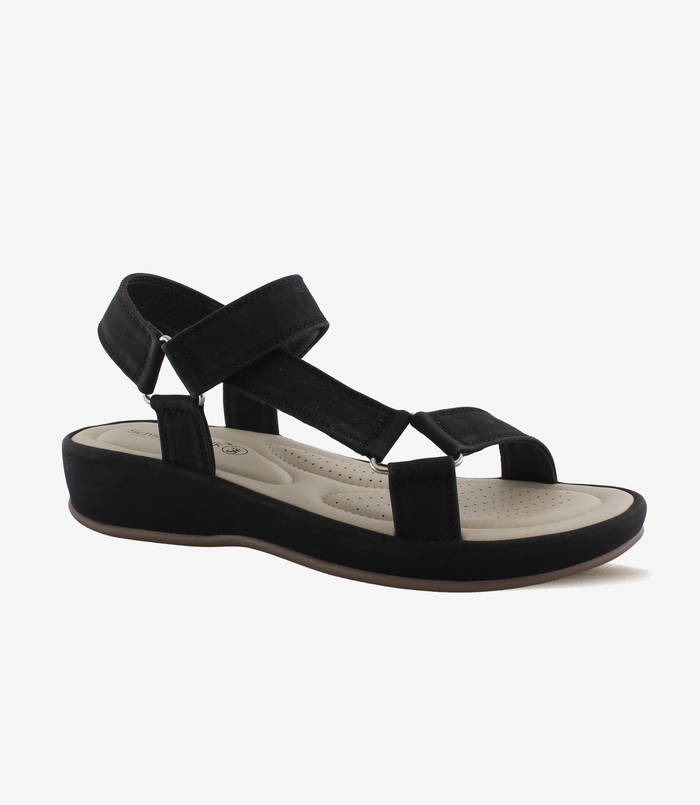 Chloe Black – Adjustable Comfort Sandals for Women