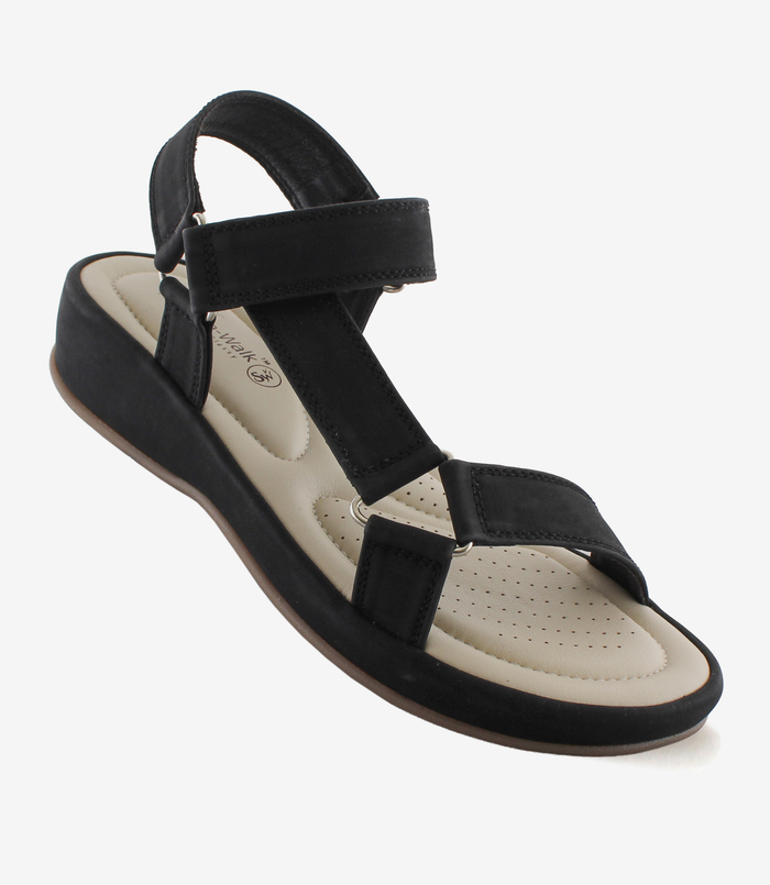 Chloe Black – Adjustable Comfort Sandals for Women