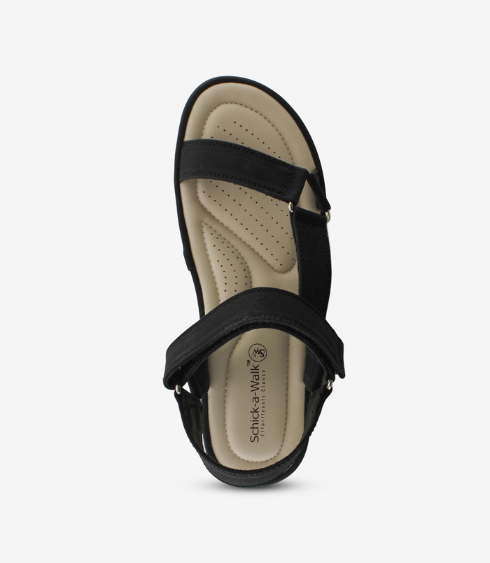 Chloe Black – Adjustable Comfort Sandals for Women