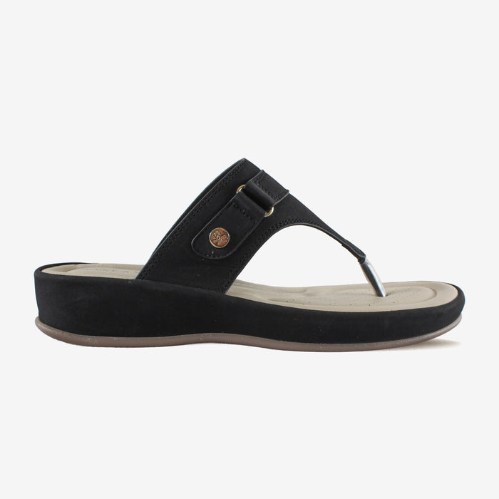 Chloe Black Thong – Adjustable Comfortable Sandals for Women
