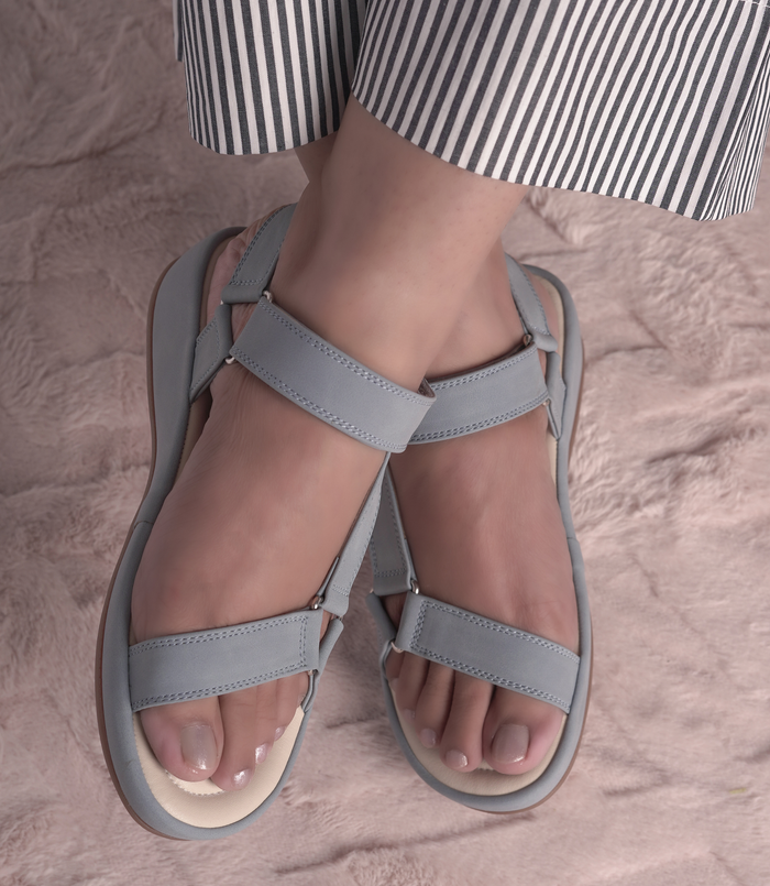 Chloe Blue – Adjustable Comfort Sandals for Women