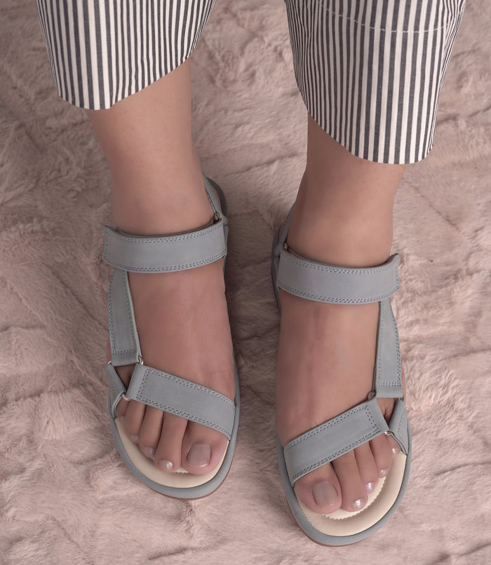 Chloe Blue – Adjustable Comfort Sandals for Women