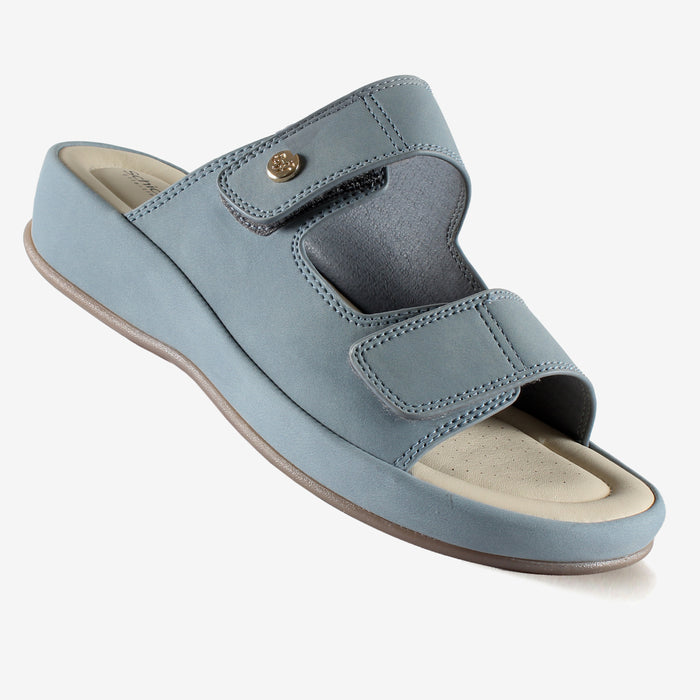 Chloe Blue Slides – Adjustable Comfortable Slides for Women