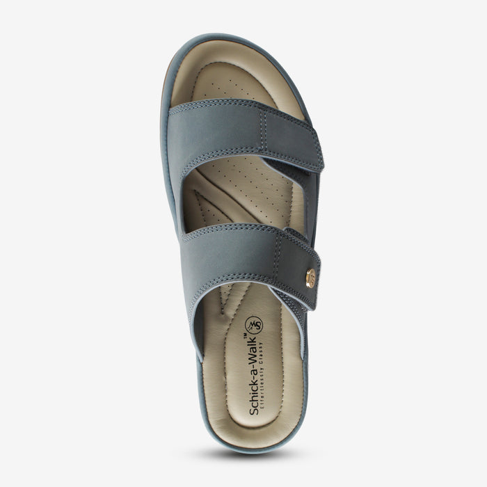 Chloe Blue Slides – Adjustable Comfortable Slides for Women