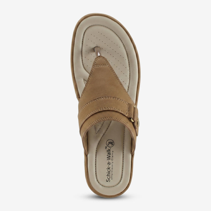 Chloe Tan Thong – Adjustable Comfortable Sandals for Women