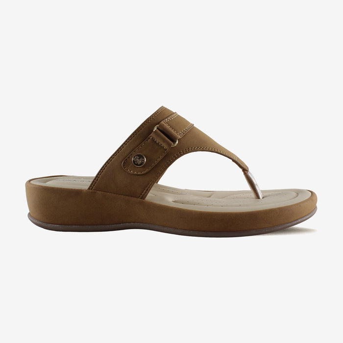 Chloe Tan Thong – Adjustable Comfortable Sandals for Women