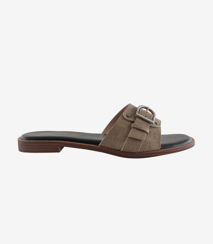 Cicilia Beige – Woven Flat Sandals for Women