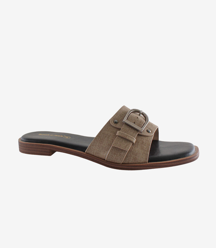 Cicilia Beige – Woven Flat Sandals for Women